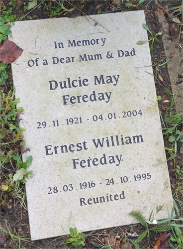 Photo of the grave of ERNEST WILLIAM FEREDAY