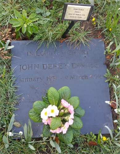 Photo of the grave of JOHN DEREK DAVIES