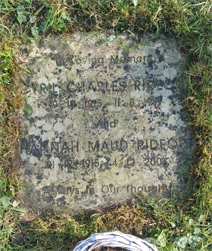 Photo of the grave of HANNAH MAUD RIDEOUT (née PROBERT)