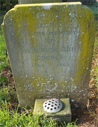 Photo of the grave of FREDERICK JOHN COOPER