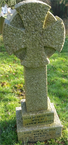 Photo of the grave of EDITH MAY MARGETTS (née WYATT)