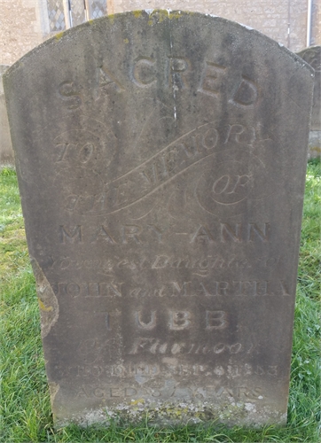 Photo of the grave of MARY ANN KIMBER (née TUBB)