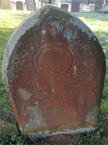 Photo of the grave of THOMAS HUTT