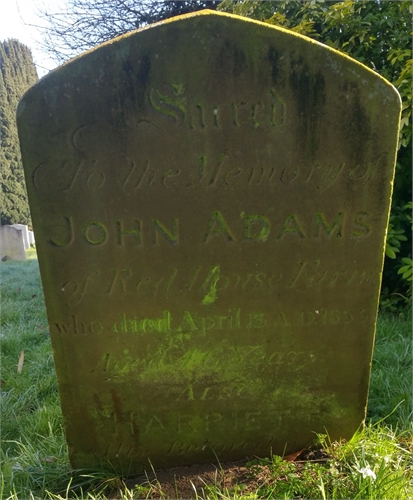 Photo of the grave of HARRIETT ADAMS (née TUBB)