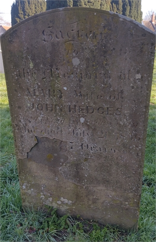 Photo of the grave of MARY HEDGES