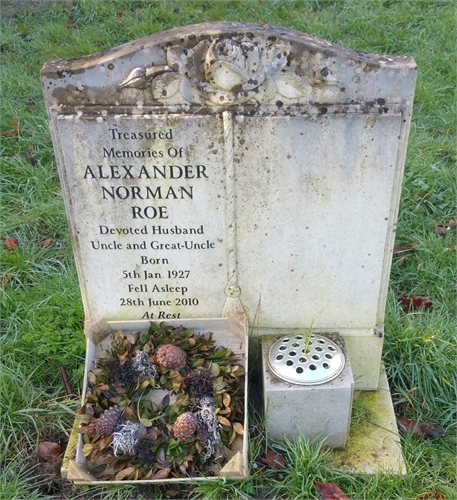 Photo of the grave of ALEXANDER NORMAN ROE