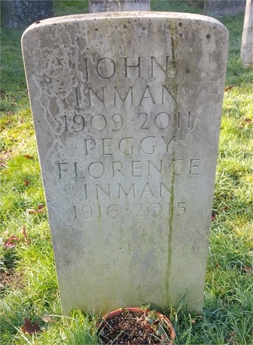 Photo of the grave of PEGGY FLORENCE INMAN (née BEARD)