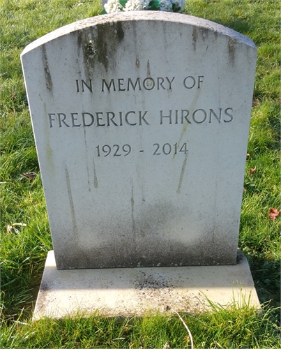 Photo of the grave of FREDERICK LIONEL HIRONS