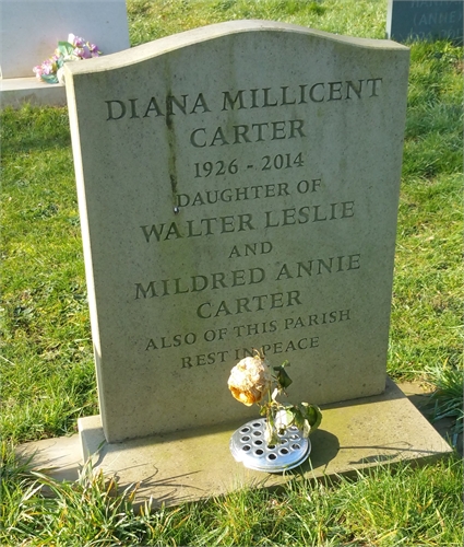 Photo of the grave of DIANA MILLICENT CARTER