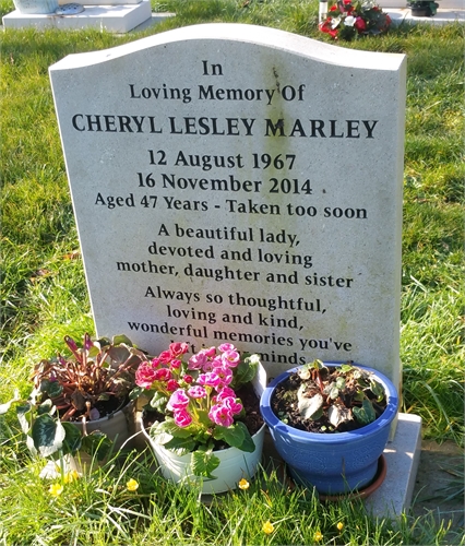 Photo of the grave of CHERYL LESLEY MARLEY