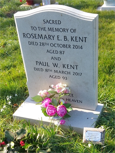 Photo of the grave of ROSEMARY ELIZABETH BOUTFLOWER KENT (née SHEPHERD)