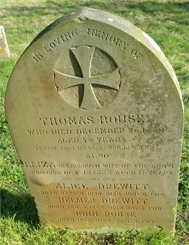 Photo of the grave of ELIZA ROUSE