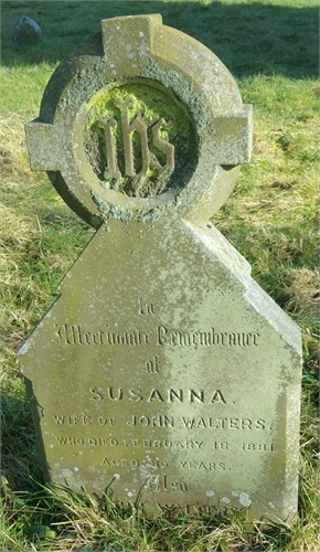 Photo of the grave of SUSANNA WALTERS