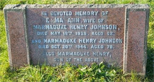 Photo of the grave of MARMADUKE HENRY JOHNSON