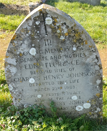 Photo of the grave of EDNA FLORENCE JOHNSON (née WEBB)