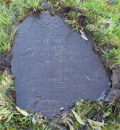 Photo of the grave of WILLIAM HUTT