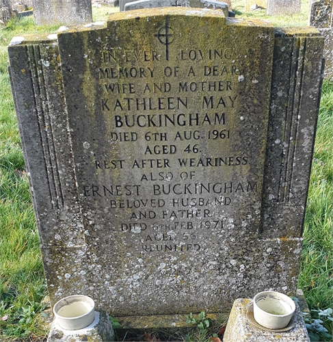 Photo of the grave of ERNEST BUCKINGHAM