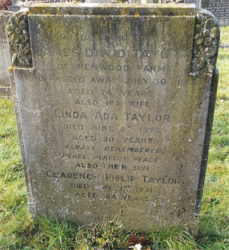 Photo of the grave of CLARENCE PHILIP TAYLOR