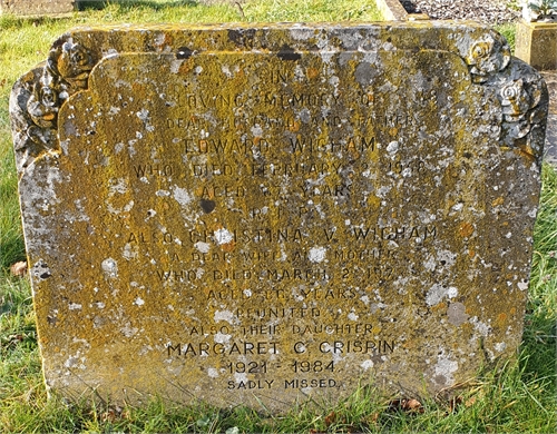 Photo of the grave of CHRISTINA VINNY WIGHAM (née GASSON)