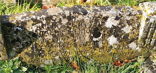 Photo of the grave of JOSEPH HENRY COX