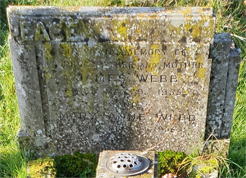 Photo of the grave of JAMES WEBB