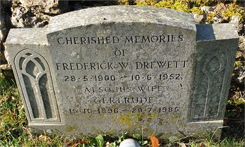 Photo of the grave of GERTRUDE ELLEN J. DREWETT (née TRINDER)