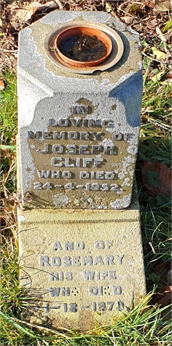 Photo of the grave of ROSE MARY CLIFF (née BALDERS)