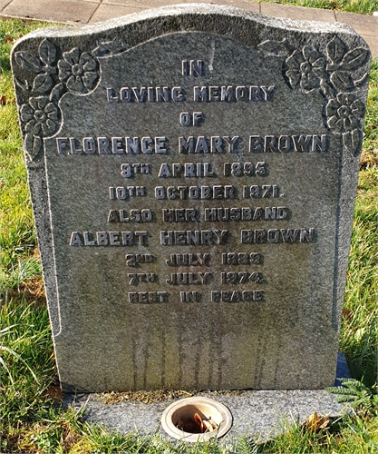 Photo of the grave of ALBERT HENRY BROWN