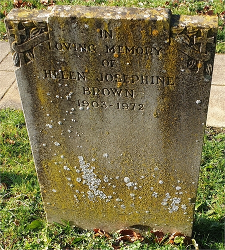 Photo of the grave of HELEN JOSEPHINE BROWN