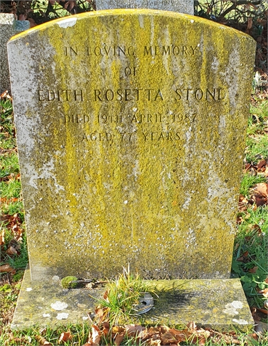 Photo of the grave of EDITH ROSETTA STONE/FAULKNER