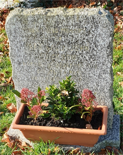 Photo of the grave of REGINALD JOHN WICKSON