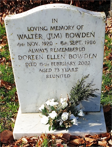 Photo of the grave of (JIM) WALTER BOWDEN