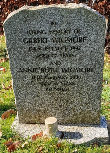 Photo of the grave of ANNIE RUTH WIGMORE (née GOODMAN)