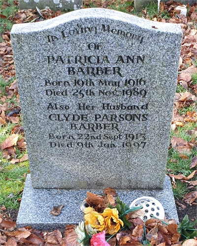 Photo of the grave of PATRICIA ANN BARBER (née MURPHY)