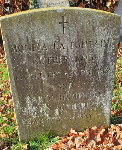 Photo of the grave of CAROL HUMPHREY VIVIAN SUTHERLAND