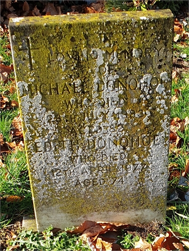 Photo of the grave of EDITH LOUISA DONOHOE (née STOPPS)