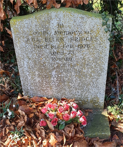 Photo of the grave of ADA ELLEN BRIDGES (née HATHAWAY)