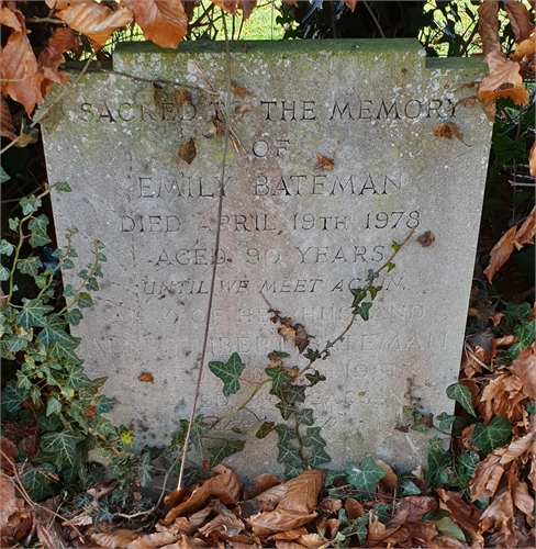 Photo of the grave of EMILY BATEMAN (née WHIPP)