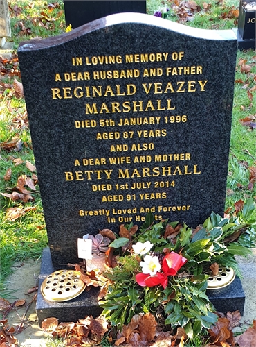 Photo of the grave of REGINALD VEAZEY MARSHALL