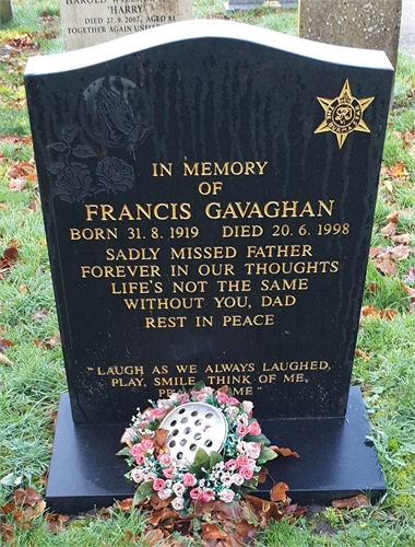 Photo of the grave of FRANCIS GAVAGHAN