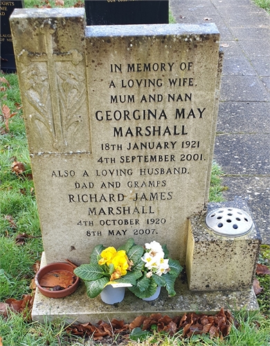 Photo of the grave of GEORGINA MAY MARSHALL (née ELMSLIE)