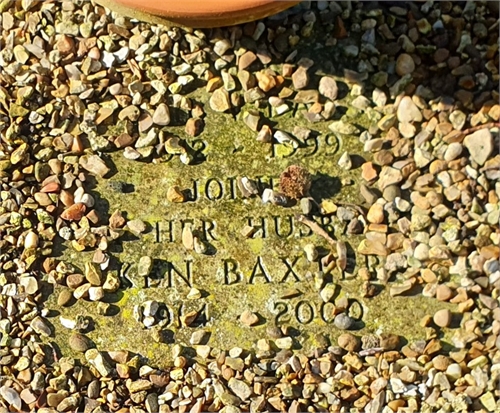 Photo of the grave of KENNETH ARTHUR BAXTER