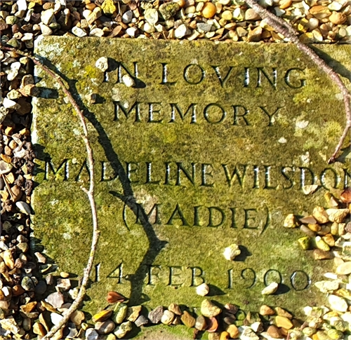 Photo of the grave of (MAIDIE) MADELINE WILSDON (née MALTBY)