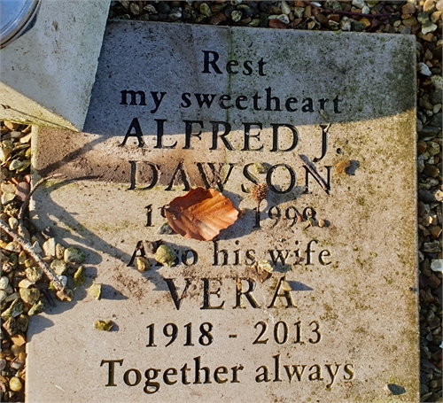 Photo of the grave of ALFRED JOHN DAWSON