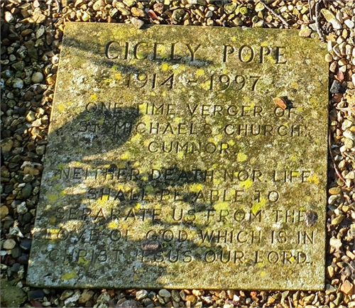 Photo of the grave of CICELY POPE