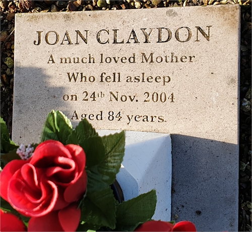 Photo of the grave of (JOAN) GERTRUDE JOAN CLAYDON (née LONG/CLACK)