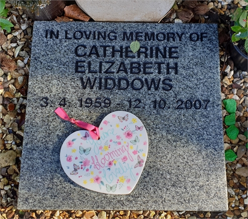 Photo of the grave of CATHERINE ELIZABETH WIDDOWS (née DURHAM)