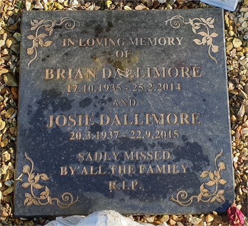 Photo of the grave of (JOSIE) JOSEPHINE D. DALLIMORE (née REEVES)