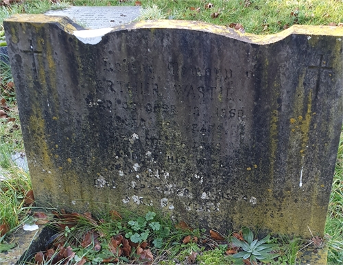 Photo of the grave of ARTHUR WASTIE