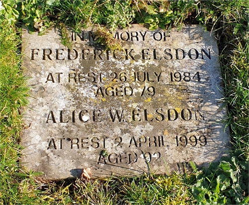 Photo of the grave of FREDERICK ELSDON